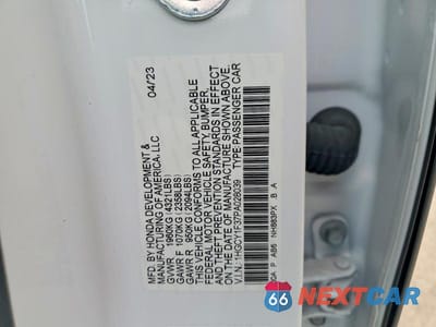 Zdjęcie 12 z 12 samochodu: 2023 HONDA ACCORD EX VIN:1HGCY1F37PA028039 - miniatura