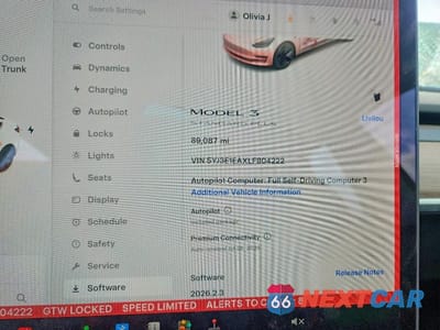 Zdjęcie 9 z 11 samochodu: 2020 TESLA MODEL 3 VIN:5YJ3E1EAXLF804222 - miniatura