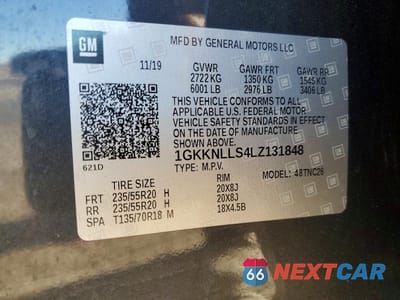 Zdjęcie 12 z 12 samochodu: 2020 GMC ACADIA AT4 VIN:1GKKNLLS4LZ131848 - miniatura