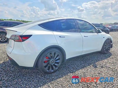 Trzecie zdjęcie samochodu z tyłu: 2022 TESLA MODEL Y VIN:7SAYGDEF2NF502457 - miniatura