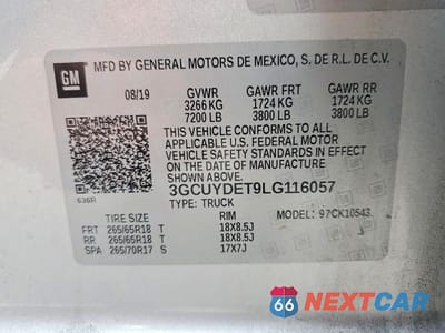 Zdjęcie 13 z 13 samochodu: 2020 CHEVROLET SILVERADO K1500 LT VIN:3GCUYDET9LG116057 - miniatura