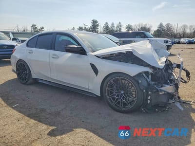 Czwarte zdjęcie samochodu z boku: 2024 BMW M3 COMPETITION VIN:WBS43AY0XRFT23767 - miniatura