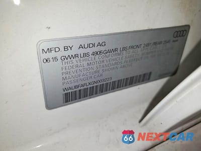 Zdjęcie 13 z 13 samochodu: 2016 AUDI A4 PREMIUM S-LINE VIN:WAUBFAFLXGN003223 - miniatura