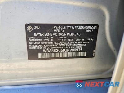 Zdjęcie 12 z 12 samochodu: 2018 BMW 340 I VIN:WBA8B3G59JNV00935 - miniatura
