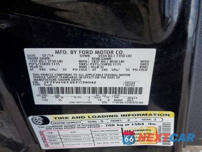 Zdjęcie 12 z 12 samochodu: 2014 FORD F150 SUPERCREW VIN:1FTFW1EF2EFC58942 - miniatura