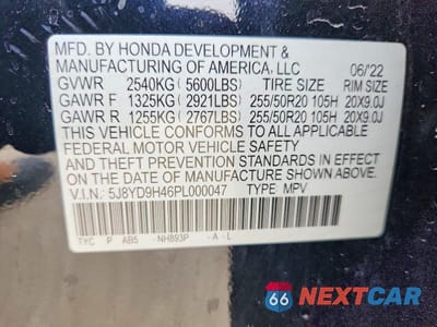 Zdjęcie 13 z 13 samochodu: 2023 ACURA MDX TECHNOLOGY VIN:5J8YD9H46PL000047 - miniatura