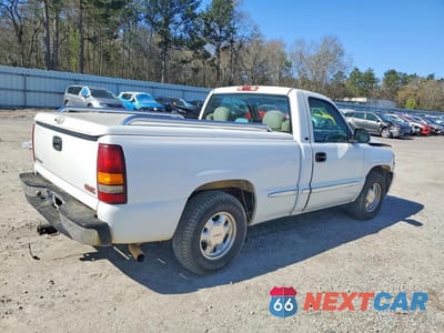 Trzecie zdjęcie samochodu z tyłu: 1999 GMC NEW SIERRA C1500 VIN:1GTEC14T9XZ531470 - miniatura