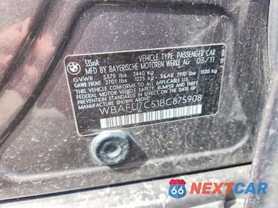 Zdjęcie 12 z 12 samochodu: 2011 BMW 535 XI VIN:WBAFU7C51BC875908 - miniatura