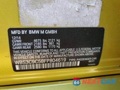 Zdjęcie 12 z 12 samochodu: 2015 BMW M3 VIN:WBS3C9C58FP804619 - miniatura
