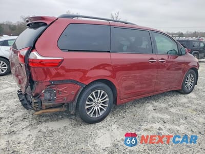 Trzecie zdjęcie samochodu z tyłu: 2020 TOYOTA SIENNA XLE 8-PASSENGER VIN:5TDYZ3DC2LS047224 - miniatura