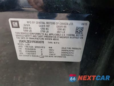 Zdjęcie 13 z 13 samochodu: 2015 GMC TERRAIN DENALI VIN:2GKFLZE31F6363078 - miniatura