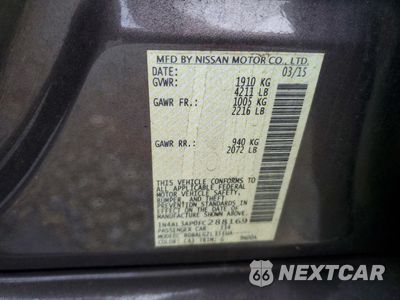 Zdjęcie 12 z 12 samochodu: 2015 NISSAN ALTIMA 2.5 S VIN:1N4AL3AP0FC288169 - miniatura