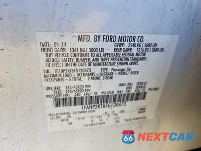 Zdjęcie 13 z 13 samochodu: 2015 FORD TAURUS SHO VIN:1FAHP2KT6FG120473 - miniatura