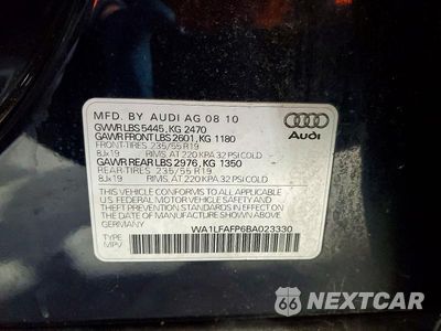 Zdjęcie 13 z 13 samochodu: 2011 AUDI Q5 VIN:WA1LFAFP6BA023330 - miniatura