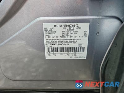 Zdjęcie 13 z 13 samochodu: 2022 FORD EDGE ST VIN:2FMPK4AP6NBA24719 - miniatura