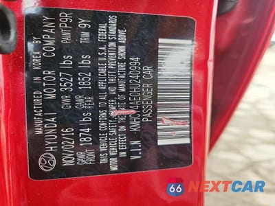 Zdjęcie 12 z 12 samochodu: 2017 HYUNDAI ACCENT SE VIN:KMHCT4AE0HU240994 - miniatura