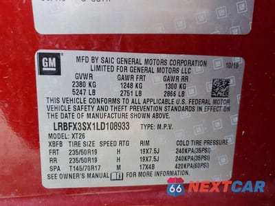 Zdjęcie 14 z 14 samochodu: 2020 BUICK ENVISION VIN:LRBFX3SX1LD108933 - miniatura