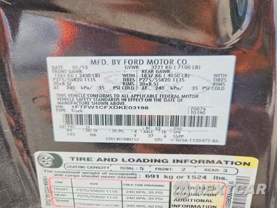 Zdjęcie 12 z 12 samochodu: 2013 FORD F150 SUPERCREW VIN:1FTFW1CFXDKE03198 - miniatura