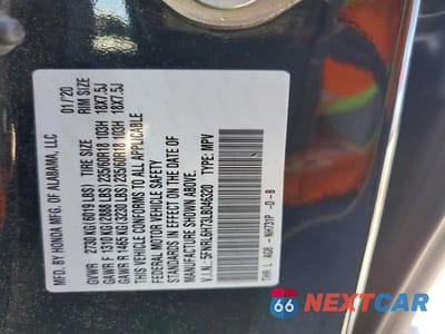Zdjęcie 13 z 13 samochodu: 2020 HONDA ODYSSEY EXL VIN:5FNRL6H73LB046320 - miniatura