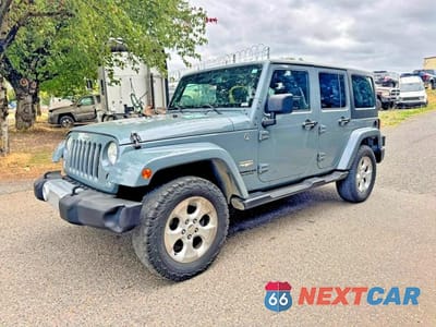 Drugie zdjęcie samochodu z przodu: 2014 JEEP WRANGLER UNLIMITED SAHARA VIN:1C4BJWEG1EL304085 - miniatura