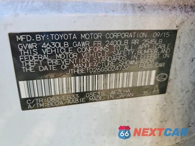 Zdjęcie 13 z 13 samochodu: 2016 LEXUS IS 350 BASE VIN:JTHBE1D26G5024732 - miniatura