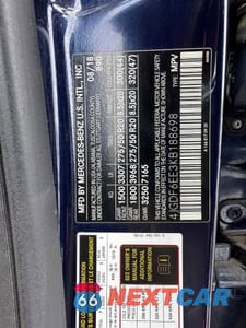 Zdjęcie 10 z 11 samochodu: 2019 MERCEDES-BENZ GLS 450 4MATIC VIN:4JGDF6EE3KB188698 - miniatura