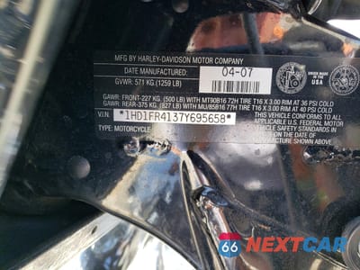 Zdjęcie 9 z 9 samochodu: 2007 HARLEY-DAVIDSON FLHRCI VIN:1HD1FR4137Y695658 - miniatura