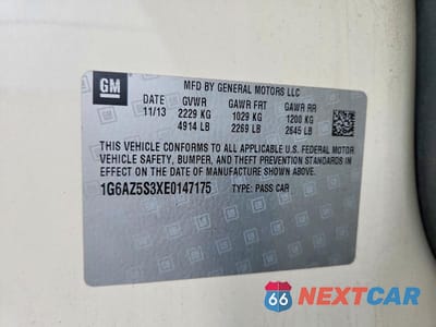 Zdjęcie 13 z 13 samochodu: 2014 CADILLAC CTS PREMIUM COLLECTION VIN:1G6AZ5S3XE0147175 - miniatura
