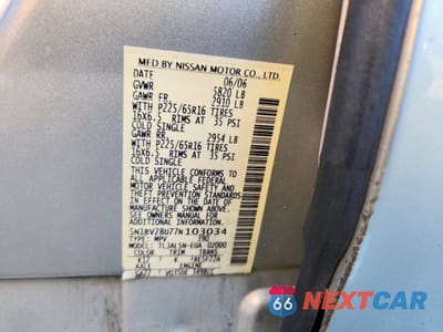 Zdjęcie 13 z 13 samochodu: 2007 NISSAN QUEST VIN:5N1BV28U77N103034 - miniatura