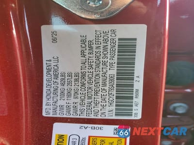Zdjęcie 13 z 13 samochodu: 2025 HONDA ACCORD HYBRID SPORT-L VIN:1HGCY2F79SA058063 - miniatura