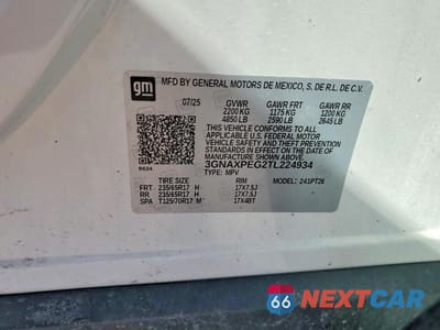 Zdjęcie 13 z 13 samochodu: 2026 CHEVROLET EQUINOX LT VIN:3GNAXPEG2TL224934 - miniatura