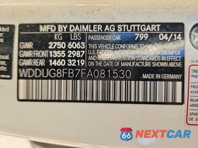 Zdjęcie 12 z 12 samochodu: 2015 MERCEDES-BENZ S 550 4MATIC VIN:WDDUG8FB7FA081530 - miniatura