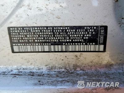 Zdjęcie 13 z 13 samochodu: 2016 VOLKSWAGEN E-GOLF SE VIN:WVWKP7AU7GW912954 - miniatura