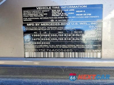 Zdjęcie 14 z 14 samochodu: 2006 MERCEDES-BENZ ML 500 VIN:4JGBB75E76A005680 - miniatura
