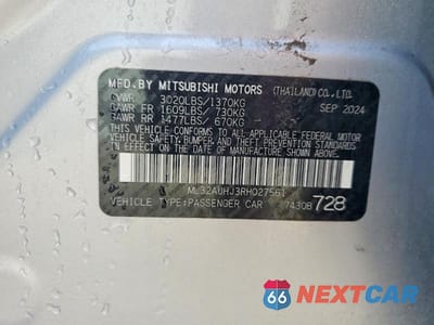 Zdjęcie 13 z 13 samochodu: 2024 MITSUBISHI MIRAGE ES VIN:ML32AUHJ3RH027561 - miniatura