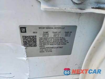 Zdjęcie 12 z 12 samochodu: 2019 CHEVROLET IMPALA LT VIN:1G11Z5S34KU147067 - miniatura