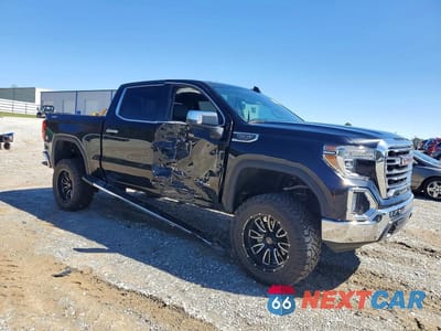 Czwarte zdjęcie samochodu z boku: 2021 GMC SIERRA K1500 SLT VIN:3GTU9DED0MG225109 - miniatura