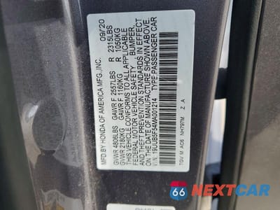 Zdjęcie 12 z 12 samochodu: 2021 ACURA TLX TECH A VIN:19UUB5F54MA001214 - miniatura