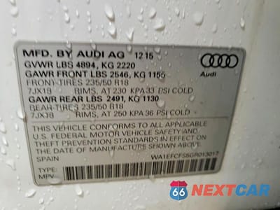 Zdjęcie 12 z 12 samochodu: 2016 AUDI Q3 PREMIUM PLUS VIN:WA1EFCFS5GR013017 - miniatura