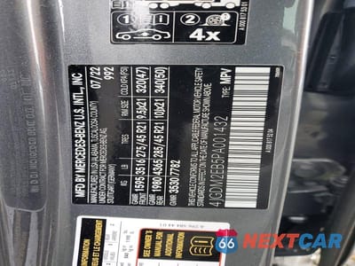 Zdjęcie 12 z 12 samochodu: 2023 MERCEDES-BENZ EQS SUV 450 4MATIC VIN:4JGDM2EB5PA001432 - miniatura