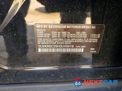 Zdjęcie 13 z 13 samochodu: 2017 BMW X5 XDRIVE35I VIN:5UXKR0C59H0U49919 - miniatura