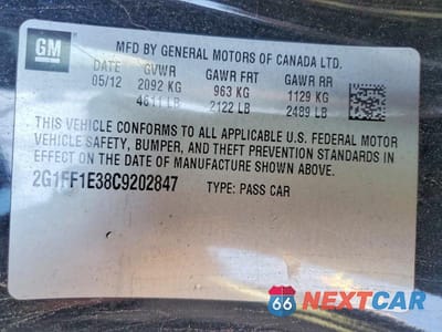 Zdjęcie 12 z 12 samochodu: 2012 CHEVROLET CAMARO LT VIN:2G1FF1E38C9202847 - miniatura