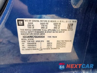 Zdjęcie 12 z 12 samochodu: 2016 CHEVROLET SILVERADO K1500 LT VIN:3GCUKREC7GG363534 - miniatura