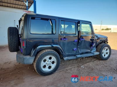 Trzecie zdjęcie samochodu z tyłu: 2014 JEEP WRANGLER UNLIMITED SAHARA VIN:1C4BJWEG1EL175250 - miniatura