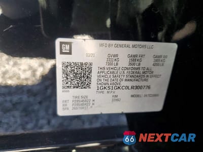 Zdjęcie 14 z 14 samochodu: 2020 GMC YUKON XL C1500 SLT VIN:1GKS1GKC0LR300776 - miniatura