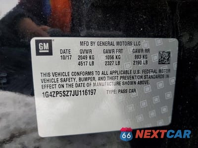 Zdjęcie 12 z 12 samochodu: 2018 BUICK LACROSSE ESSENCE VIN:1G4ZP5SZ7JU116197 - miniatura