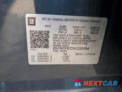 Zdjęcie 12 z 12 samochodu: 2019 CHEVROLET SILVERADO LD C1500 LT VIN:2GCRCPEC7K1129354 - miniatura