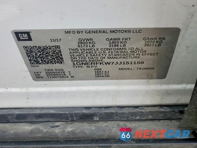 Zdjęcie 13 z 13 samochodu: 2018 CHEVROLET TRAVERSE LS VIN:1GNERFKW7JJ151159 - miniatura