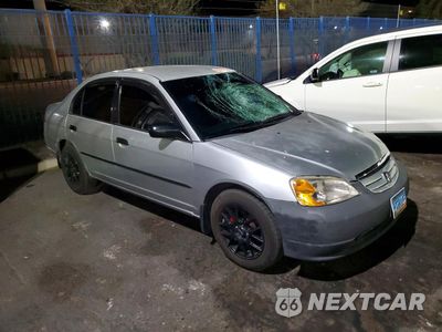 Czwarte zdjęcie samochodu z boku: 2002 HONDA CIVIC DX VIN:2HGES16192H583657 - miniatura