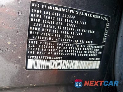 Zdjęcie 13 z 13 samochodu: 2024 VOLKSWAGEN TIGUAN VIN:3VV3B7AXXRM058883 - miniatura
